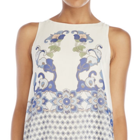 MAX STUDIO Sleeveless Printed Trapeze Dress - Picture 1 of 3